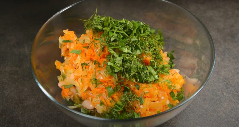 Салат с фасолью и корейской морковью: рецепты