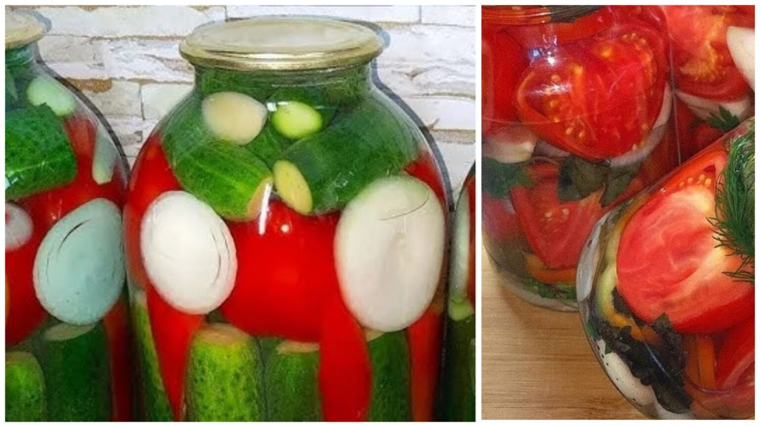 Маринованные огурцы и помидоры (очень простой и вкусный рецепт)