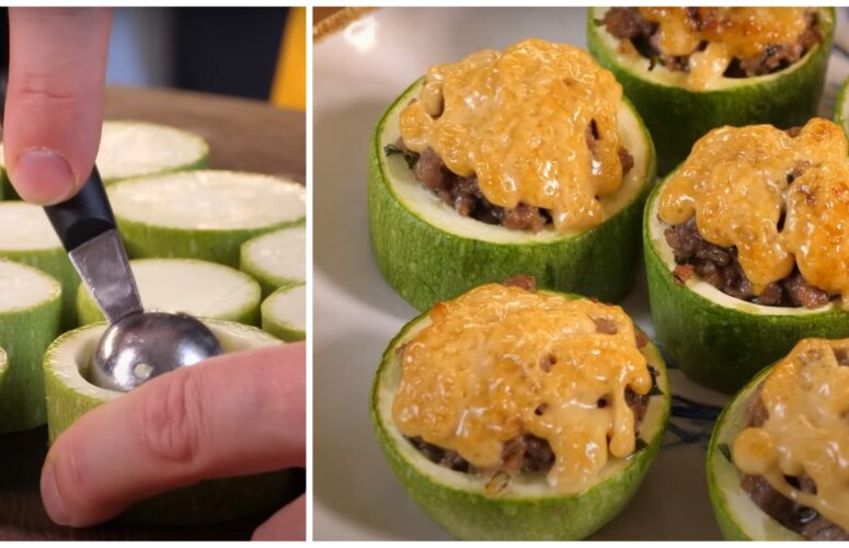 Фаршированные кабачки с мясом