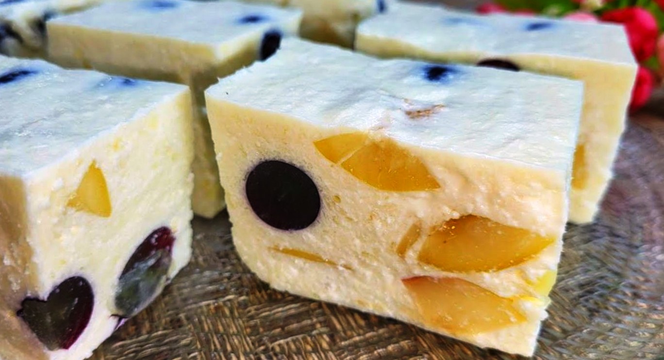 Торт без выпечки творожно - желейный с фруктами - рецепт автора Ирина Внукова