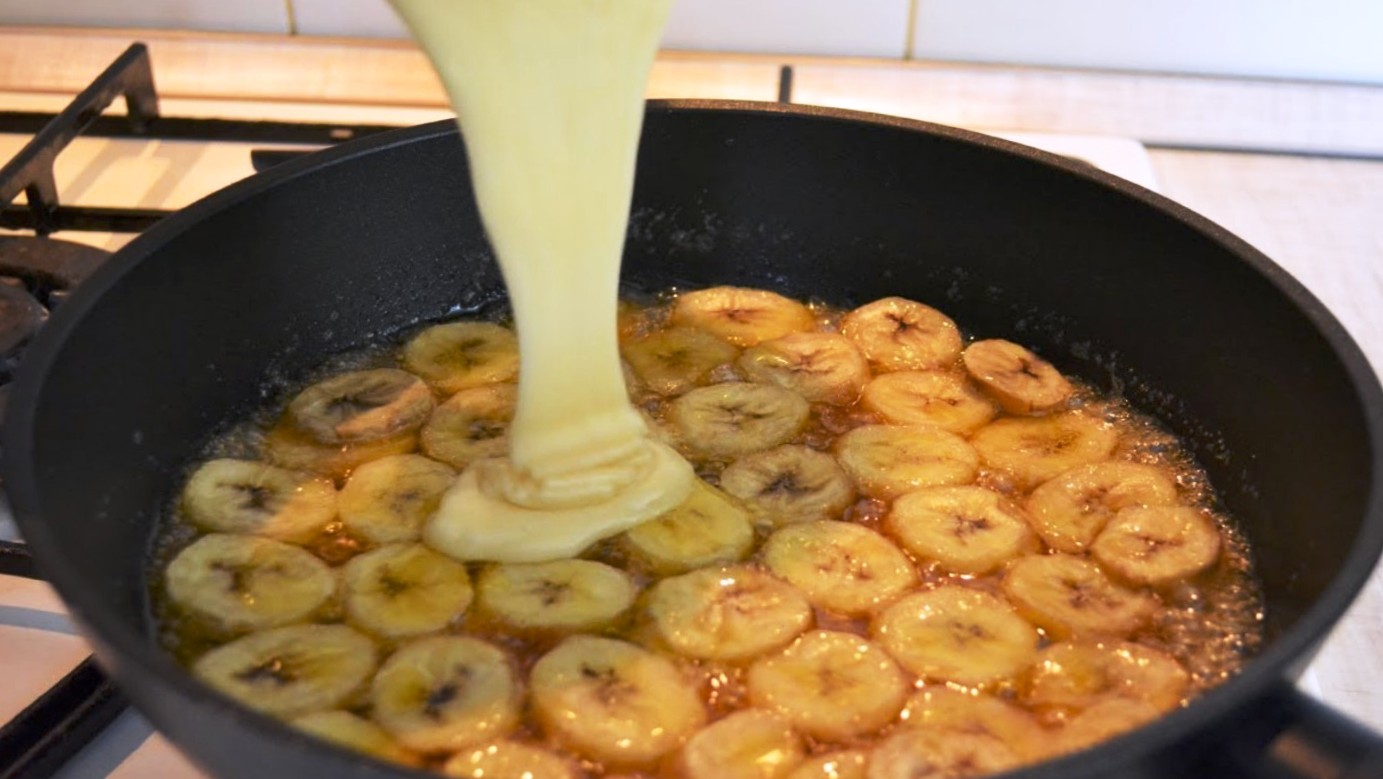Как приготовить рецепт Заливной банановый пирог