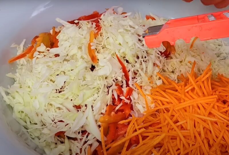 рецепт заготовки капусты с болгарским перцем | Дзен