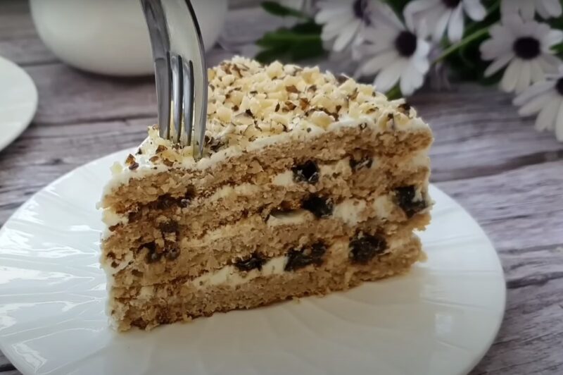 Самый простой ПП торт на сковороде: без муки и без сахара