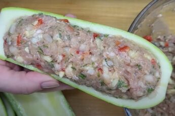 Сочные и вкусные фаршированные кабачки