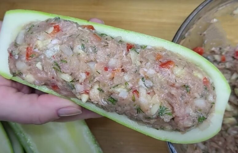 Сочные и вкусные фаршированные кабачки