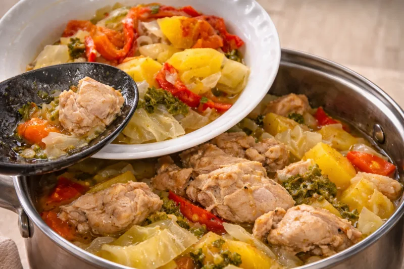 Тушеная курица с овощами (обновлённый рецепт)