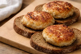 Золотистые, пышные куриные котлеты с хрустящей корочкой, бережно хранящие внутри секретную сливочную начинку