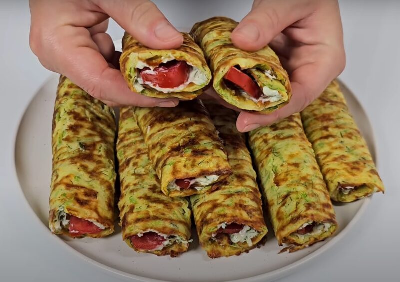 Кабачки без масла и жарки: рулетики в духовке с потрясающей начинкой. Легко, вкусно и без лишних калорий