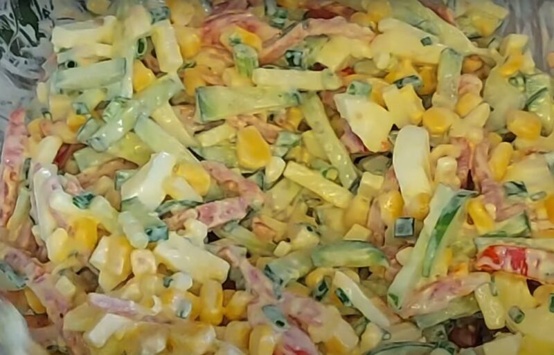 Дачный салат, который едят даже дети! Просто, быстро, вкусно: готовится за 5 минут, а восторг на весь день
