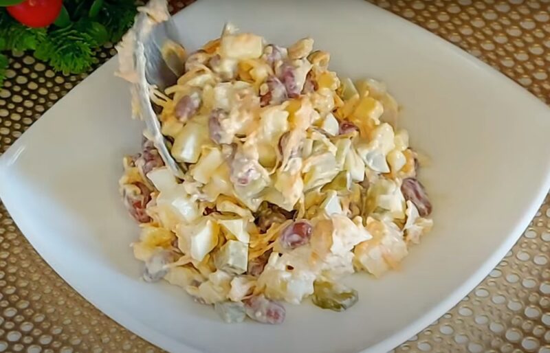 Вкус, который ищут в грузинских ресторанах. Готовим салат «Рассвет» дома из простых продуктов
