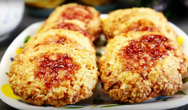 Ароматное печенье с джемом за 12 минут. Выглядит по-домашнему, а на вкус — настоящее чудо!