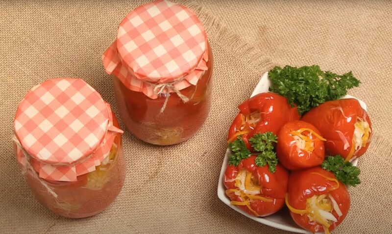 Маринованный перец с капустой и морковью. Самая вкусная овощная закуска на всю зиму!