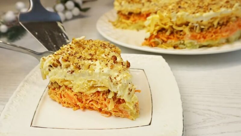 Оригинальный Новогодний салат "Шапка Мономаха". Просто и вкусно без мяса!