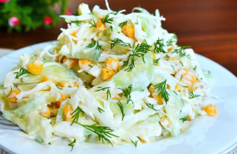 Салат "Незабудка" без майонеза - вкуснее не придумать. Не салат, а чудо!