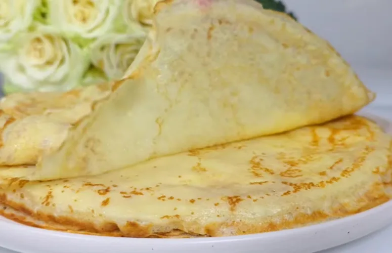 Золотистые блины с печеночной начинкой в сливках рецепт