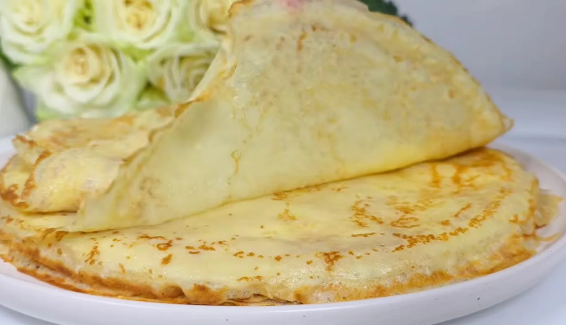 Золотистые блины с печеночной начинкой в сливках рецепт