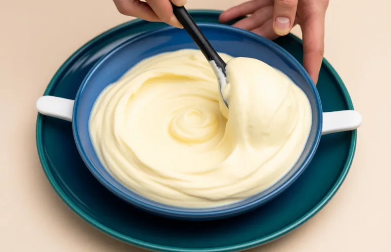 Густой домашний заварной крем на венчике в сотейнике, пошаговый рецепт приготовления