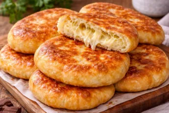 Хачапури на кефире в разрезе с тянущимся сыром — подача Виктора Ерофеева