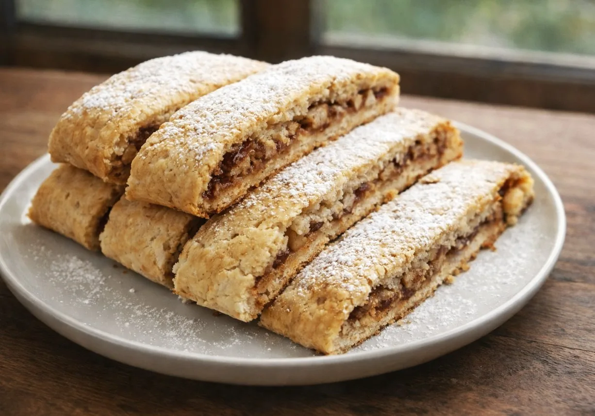 Постный яблочный рулет с корицей и вареньем