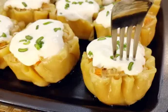 Сочные корзиночки из теста с мясным фаршем