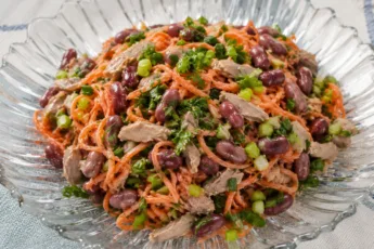 Салат из куриных сердечек
