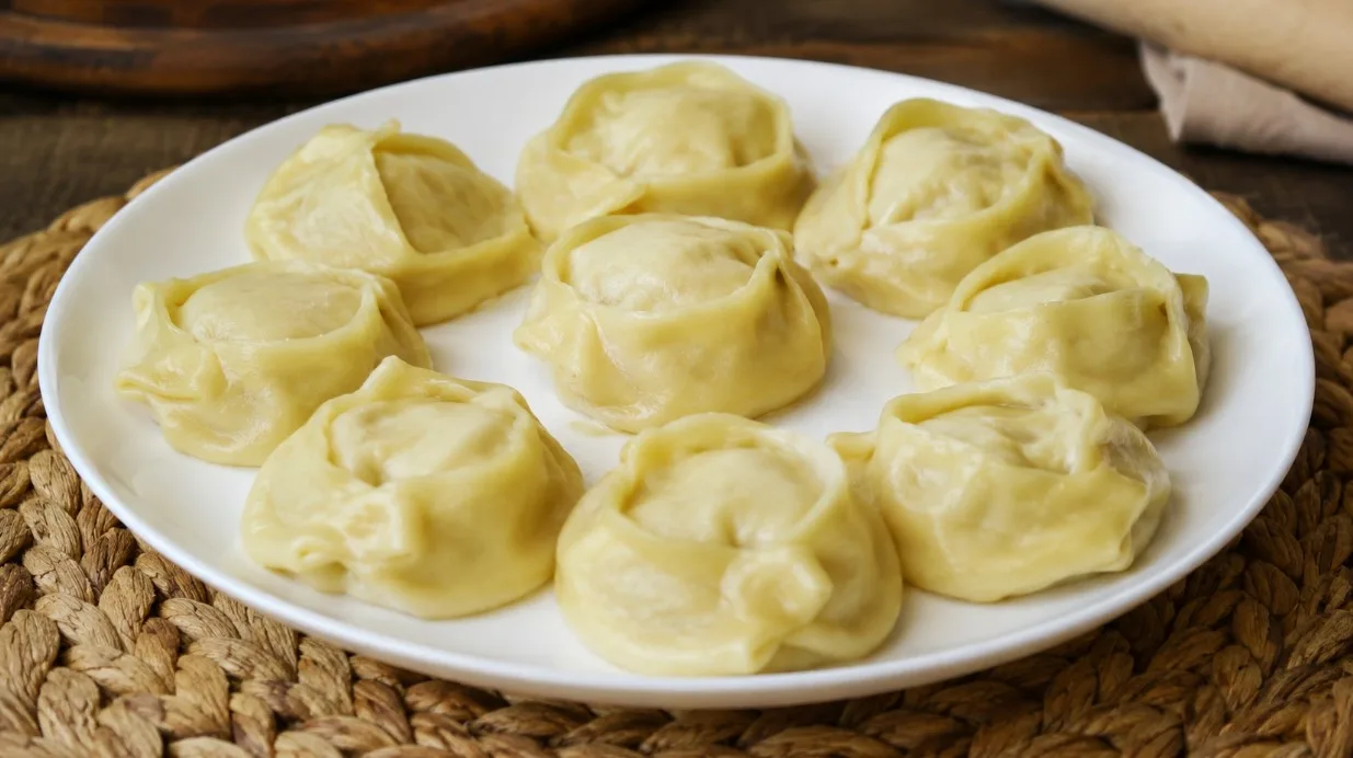 Сочные домашние манты с тонким тестом и мясной начинкой, приготовленные на пару