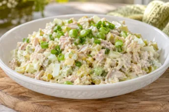 яркий и свежий салат с авокадо и отварной курицей