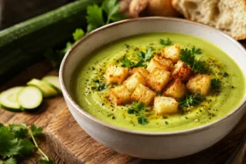 Кабачковый крем-суп с красной чечевицей