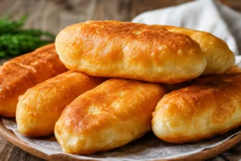 Пышные дрожжевые пирожки с сочной начинкой из баклажана, кабачка и яйца