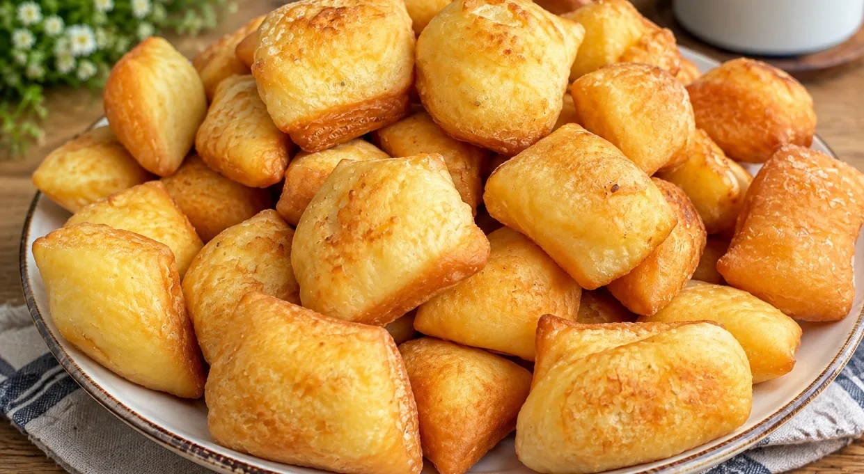 Стопка золотистых пышек
