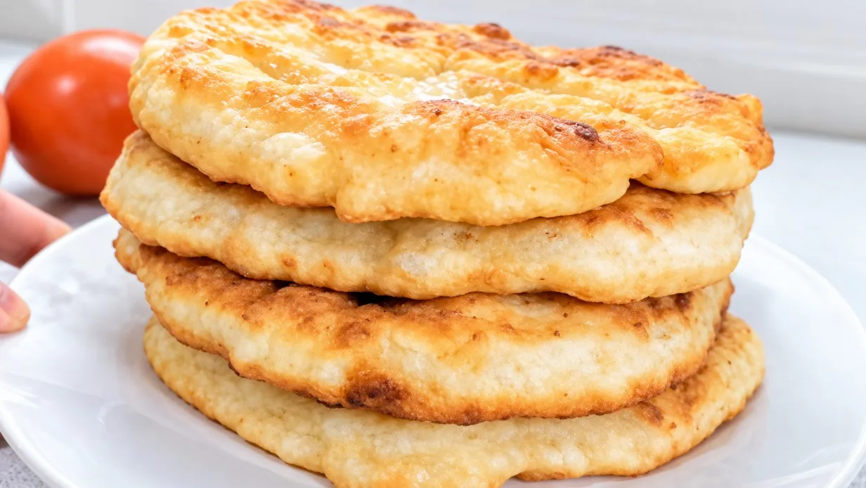 Стопка золотистых лепёшек