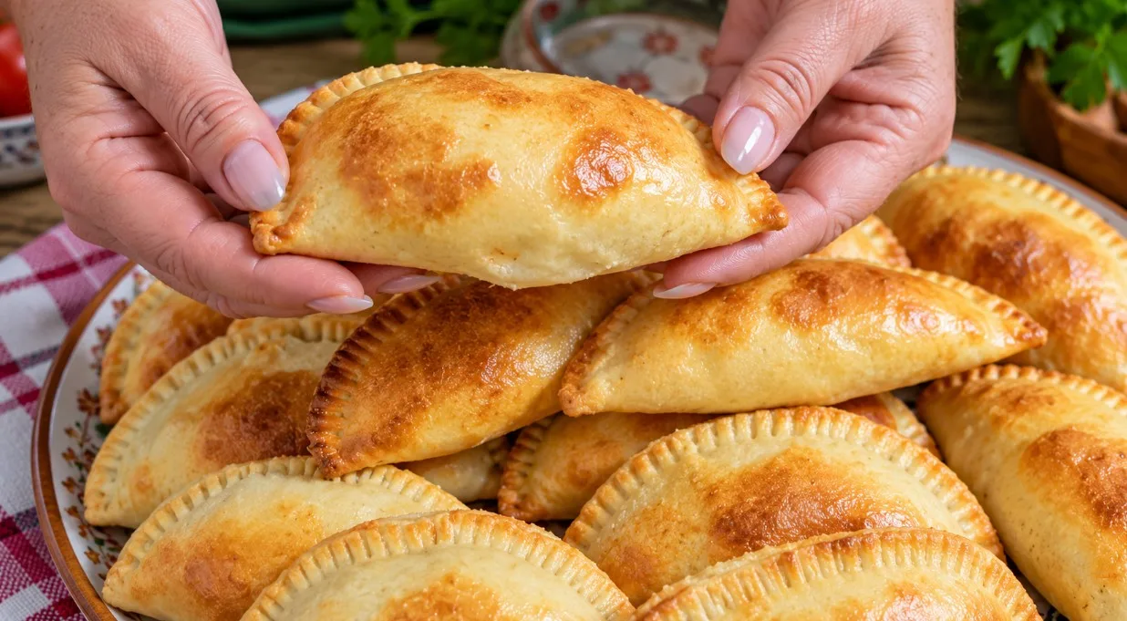 Золотистые пирожки с мясной начинкой